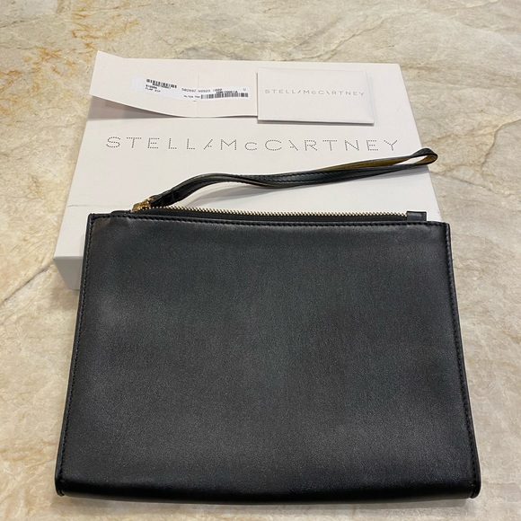 Stella McCartney logo flap zip clutch - Picture 2 of 8